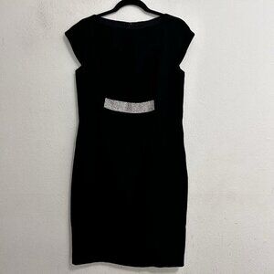 VTG Chetta B by Sherrie Bloom Peter Noviello Black Sheath Cocktail Dress Size 12